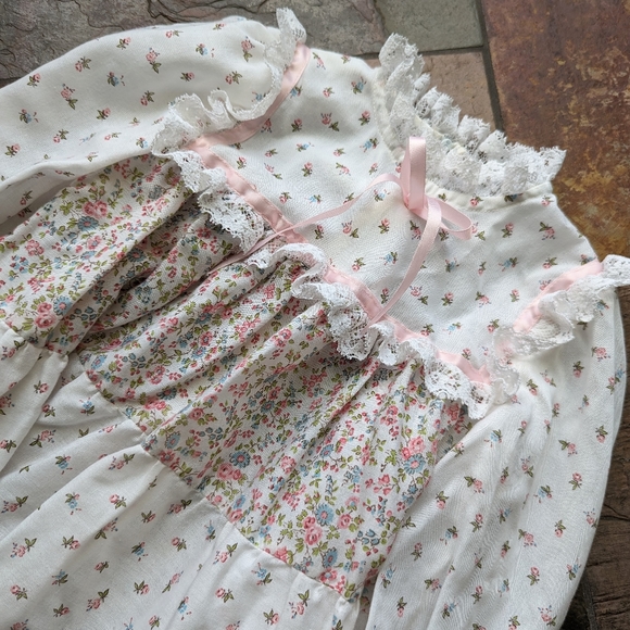 1980's CALICO TODDLER DRESS 80's vintage 3 - Picture 3 of 6